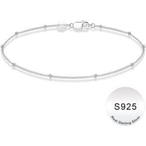 S925 Sterling Silver Womens Bracelet 7.5 Inches Hypoallergenic Durable Elegant G